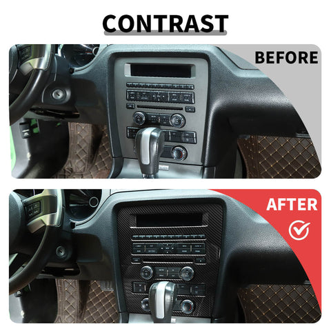 For 2009-2013 Ford Mustang Interior Central Control CD Navigation Panel Trim Cover