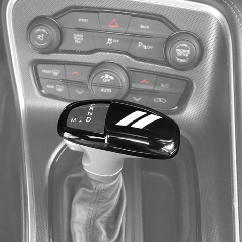 For Dodge 2015+ Charger/Challenger/ 2018+ Durango Interior Gear Shift Knob Decor Cover Trim Black