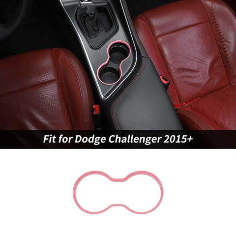 Front Cup Holder Ring Trim Decor Cover Bezel Fit For Dodge Challenger 2015+ Accessories | CheroCar