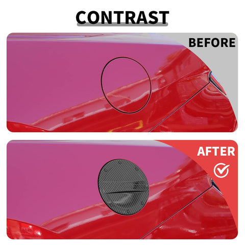 For 2024+ Ford Mustang Fuel Tank Cap Trim Carbon-Fiber Pattern American Flag Design