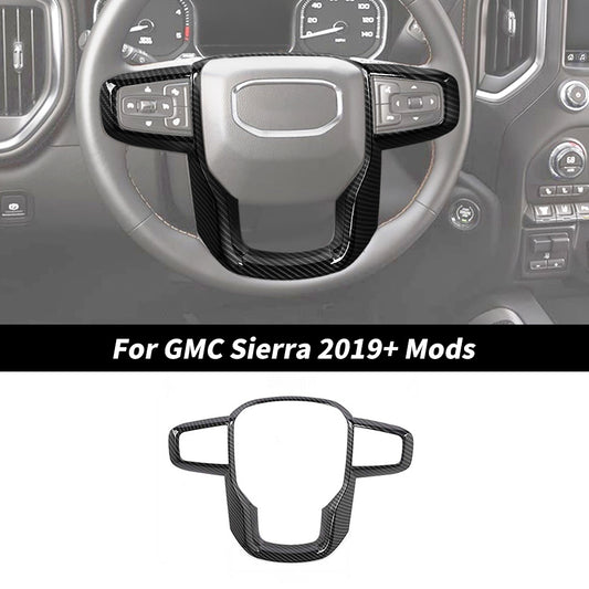 For 2019+ GMC Sierra Steering Wheel Trim Cover