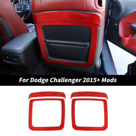 For 2015+ Dodge Challenger Seat Back Decorative Panel Trim Cover