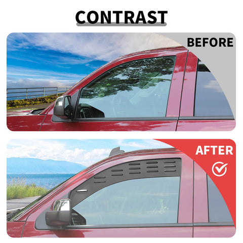 For 2014-2018 Chevy Silverado/GMC Sierra Front/Rear Window Glass Louver Air Vent Panel 2Dr 4Dr