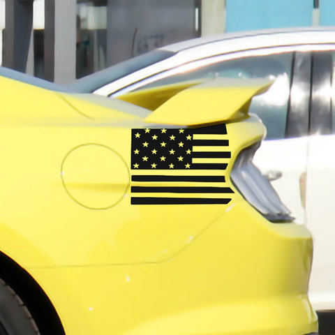For 2015+ Ford Mustang Rear Fender Trim Sticker American Flag