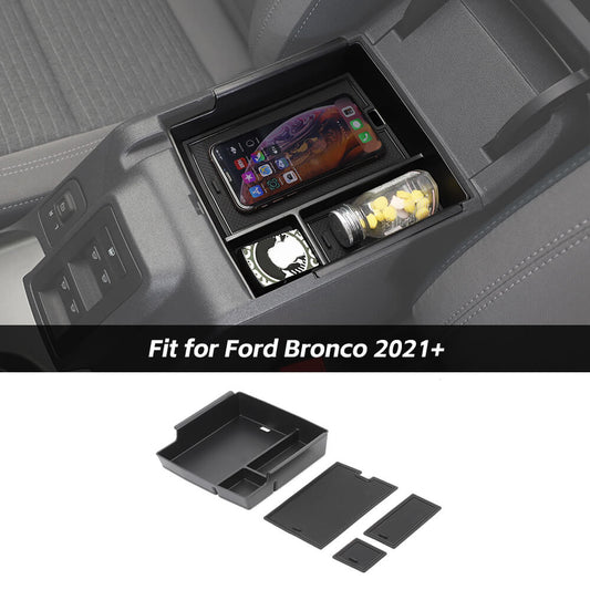 Car Center Armrest Storage Box Organizer Tray For Ford Bronco 2021+ Accessories | CheroCar