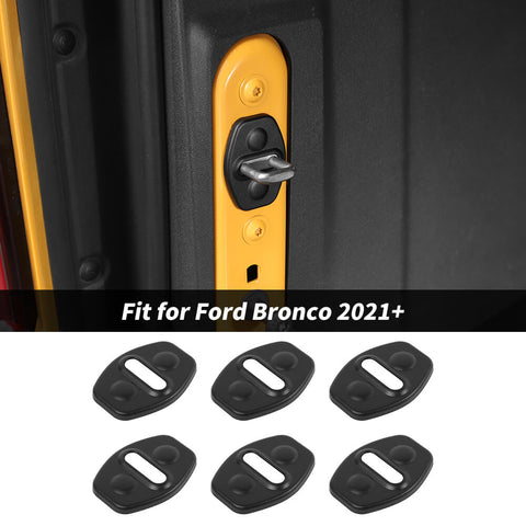 For 2021+ Ford Bronco 6 x Door Lock Protect Cover Buckle Trim Decor 4Door