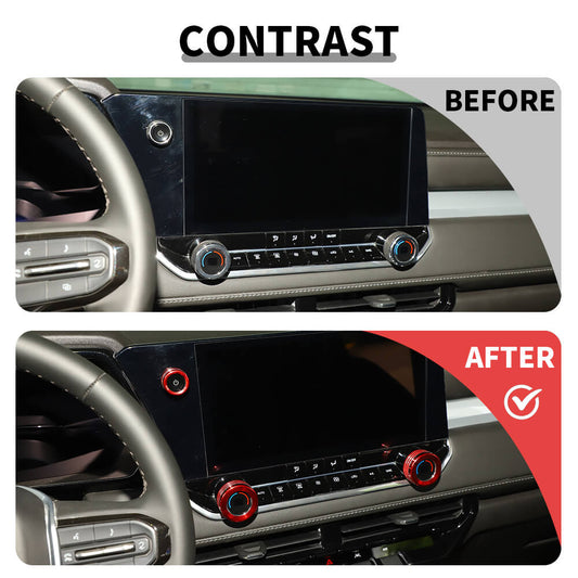 For 2024+ Chevy Colorado Center Console Dash GPS Knob Adjustment Ring Trim