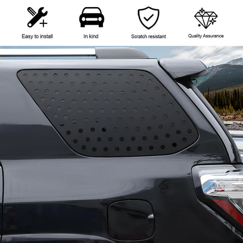 For 2010-2023 Toyota 4Runner Rear Triangular Window Glass Plate Trim Decor Cover Bezels