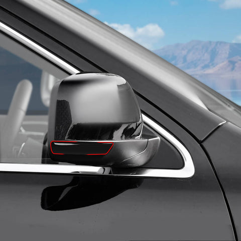 For 2011-2016 Dodge Durango Smoked Black Rearview Mirror Light Lamp Turn Signal Trim Cover