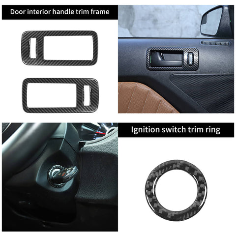 For 2010-2013 Ford Mustang Interior Center Console Trim Cover Kit