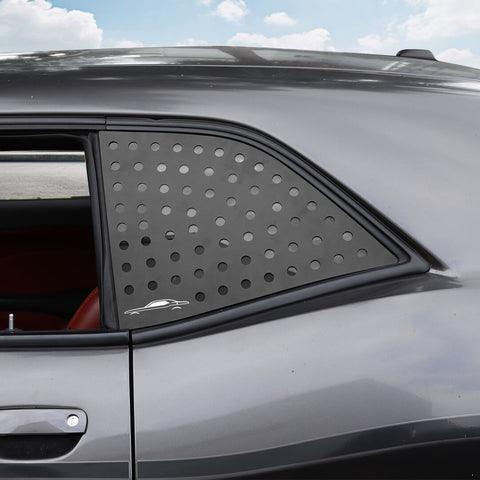 For 2008+ Dodge Challenger Side Rear Window Triangle Glass Cover Trim