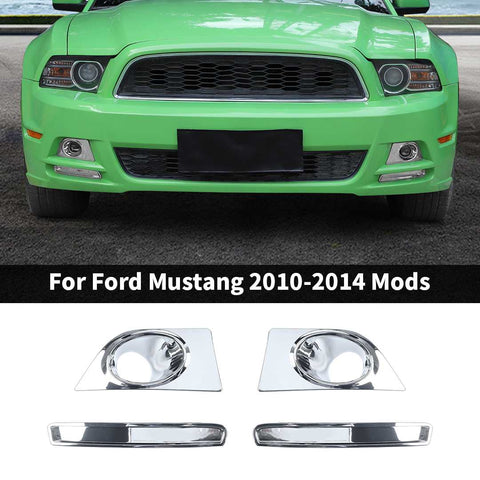 For Ford Mustang 2010-2014 Mustang Front Fog Iight Trim Black