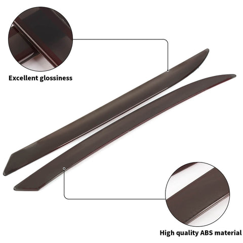 For 2024+ Ford Mustang Smoked Black Rear Fog Light Lamp Frame Cover Trim Bezels