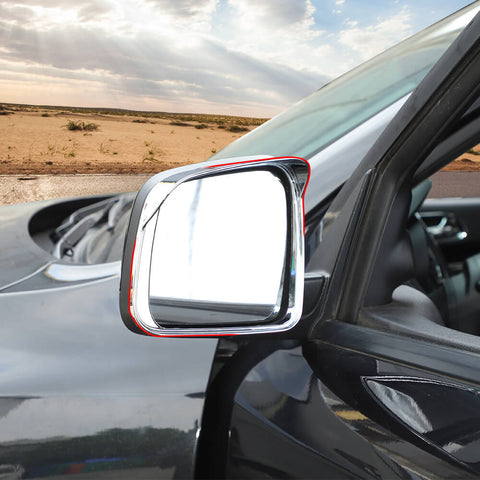 For 2011+ Dodge Durango Rearview Mirror Rain Eyebrow Cover Trim