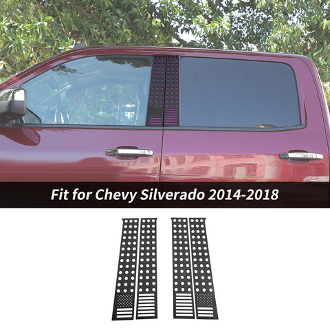 Window Pillar Post Panel Trim Cover For Chevy Silverado/GMC Sierra 2014-2018 Accessories | CheroCar