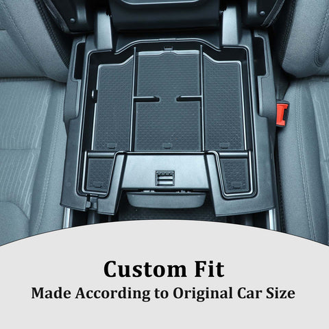 Center Console Armrest Storage Box Tray Organizer For Dodge RAM 1500 2018+ Black Accessories | CheroCar