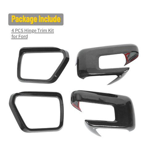 For 2021+ Ford F150 Rear View Mirror Shell & Rain Eyebrow Cover Trim Frame Kit