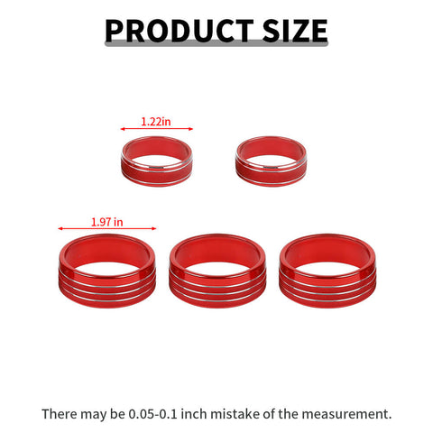 For 2009-2014 Dodge Challenger Air Conditioner & CD Switch Knob Trim Ring