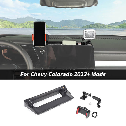 For 2023+ Chevy Colorado/GMC-CANYON Center Console Multi-functional Dashboard Phone Holder Storage Box