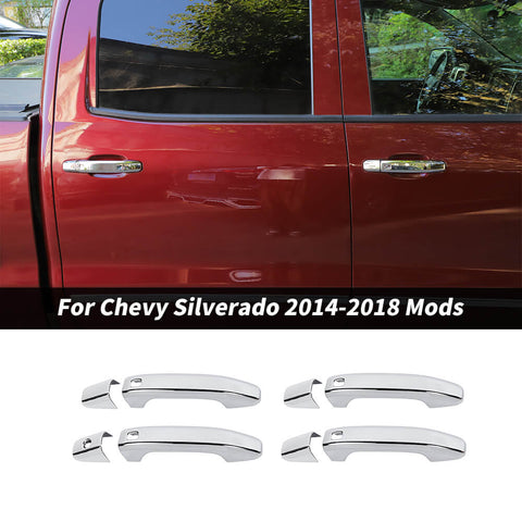 For 2014-2018 Chevy Silverado/GMC Sierra/2014-2019 Suburban/GMC YUKON/Tahoe Outer Door Handle Shell Cover Trim 4 Door
