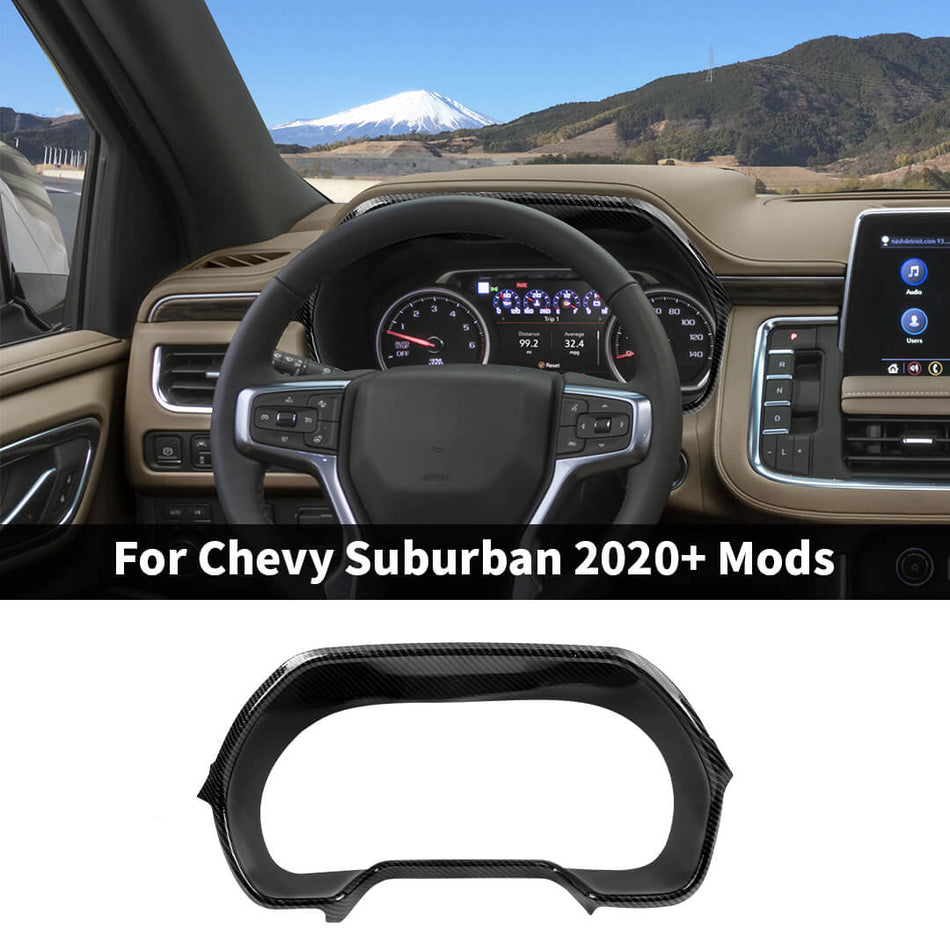For 2020+ Chevy Suburban/2021+ Tahoe Interior Center Console Dashboard Meter Panel Trim Cover