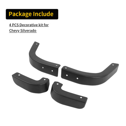 For 2022+ Chevy Silverado Car Sides Fender Flare Corner Cover Wheel Arch Trim