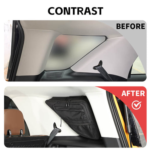 For 2021+ Ford Bronco Sport Rear Window Side Storage Bags Organizer Pocket