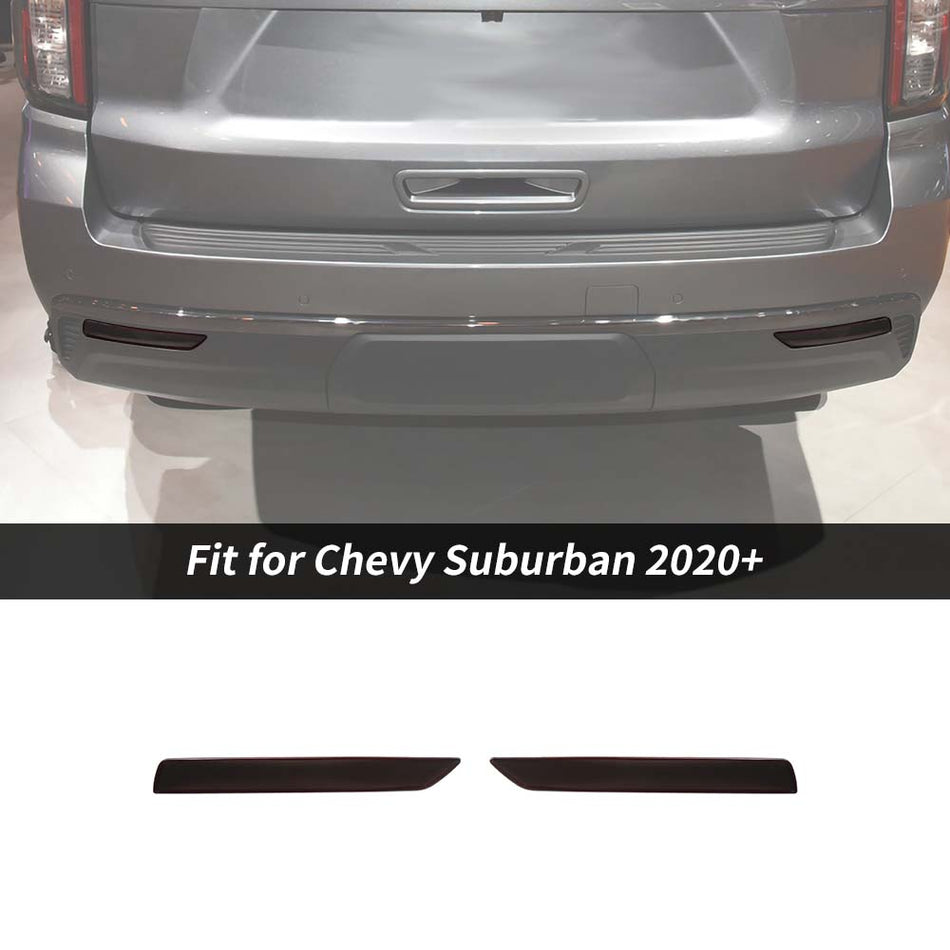For 2021+ Chevy Suburban/Tahoe & GMC Yukon Rear Fog Light Lamp Trim Cover Smoked Black
