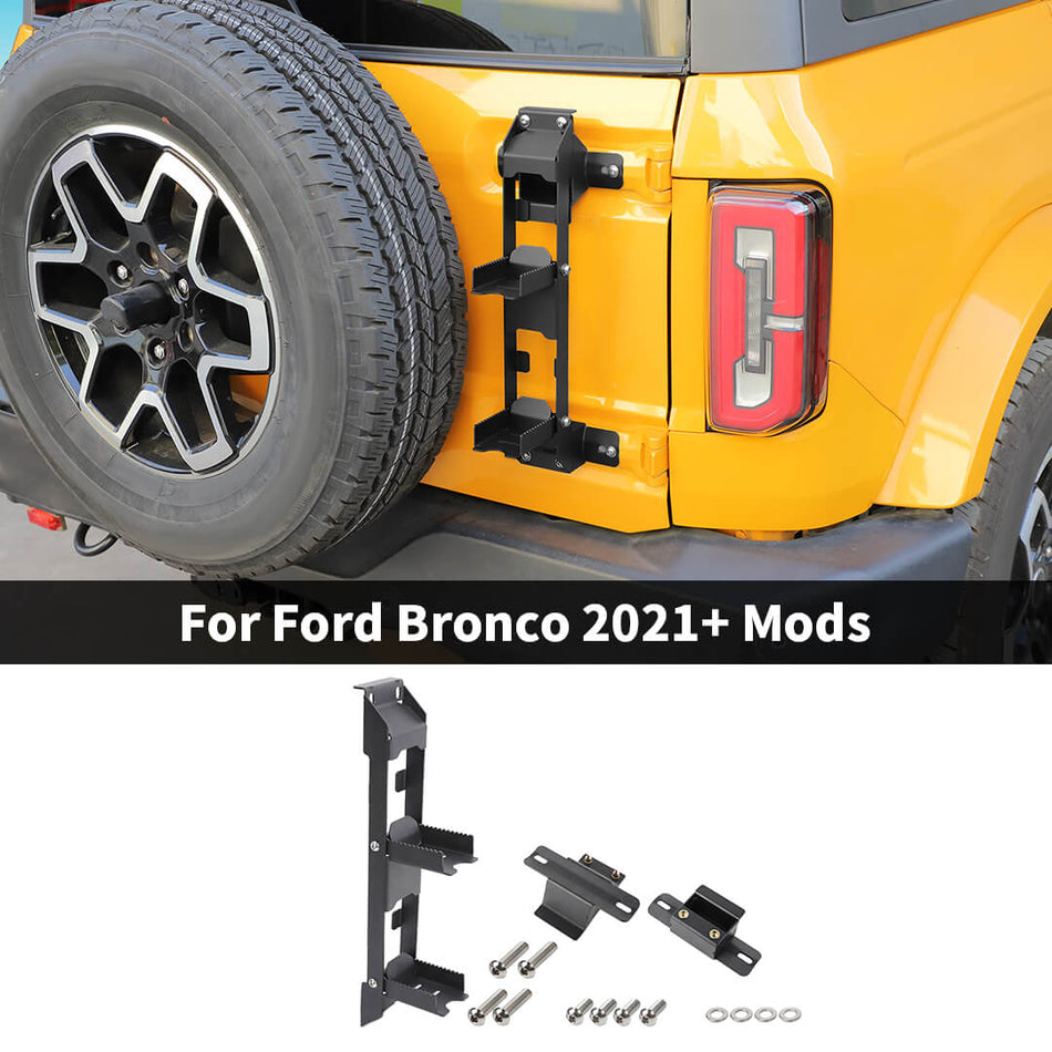 For 2021+ Ford Bronco Foldable Rear Tailgate Door Hinge Foot Climb Step Pedal Accessories