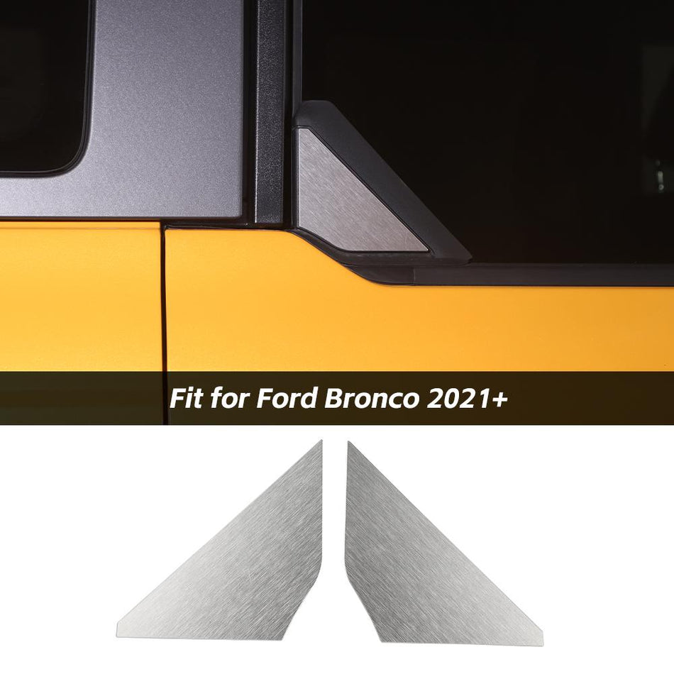 For 2021+ Ford Bronco Rear Car Window Sill Triangle Decor Cover Trim Panel