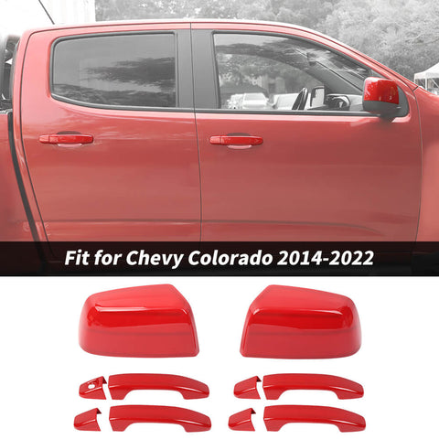 For 2014-2022 Chevy Colorado/GMC Canyon 10 x Rearview Side Mirror Door Handle Cover Trim