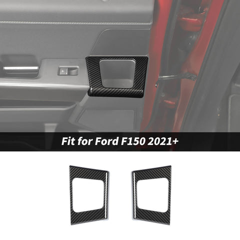 For 2021+ Ford F150 Rear Door Storage Compartment Trim Cover Decor Bezel