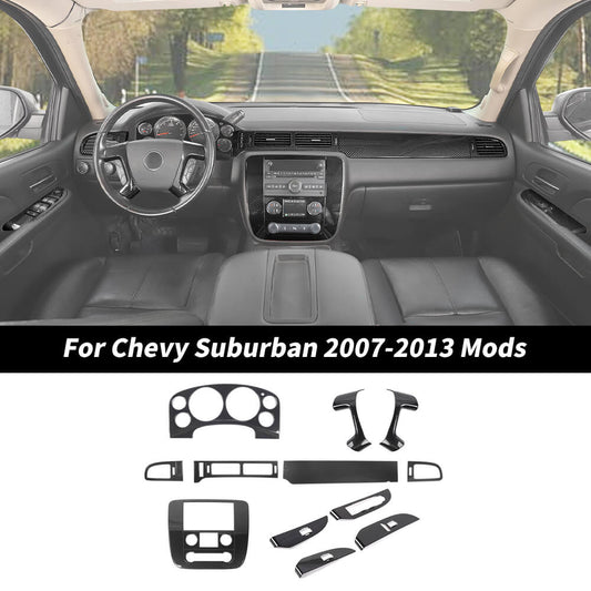 For 2007-2013 Chevy Suburban/Tahoe/Avalanche/GMC-YUKON/GMC-SIERRA Interior Center Console Decoration Cover Trim Kit