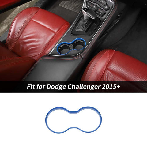 Front Cup Holder Ring Trim Decor Cover Bezel Fit For Dodge Challenger 2015+ Accessories | CheroCar