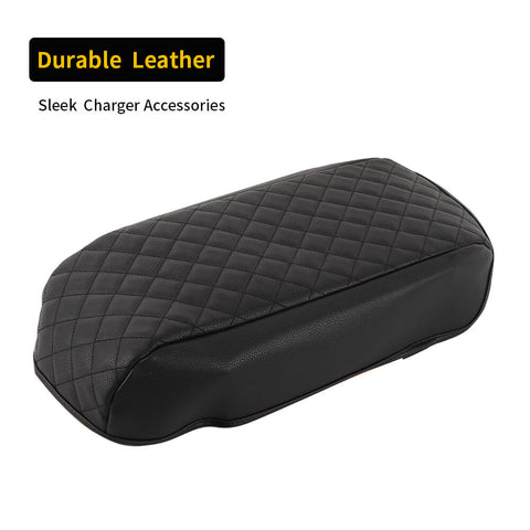 For 2011+ Dodge Durango Leather Armrest Box Protector Decor Cover Trim