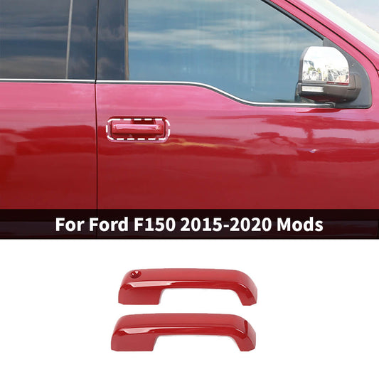 For 2015-2020 Ford F150 Exterior Car Door Handle Shell Cover Trim (2 pcs)