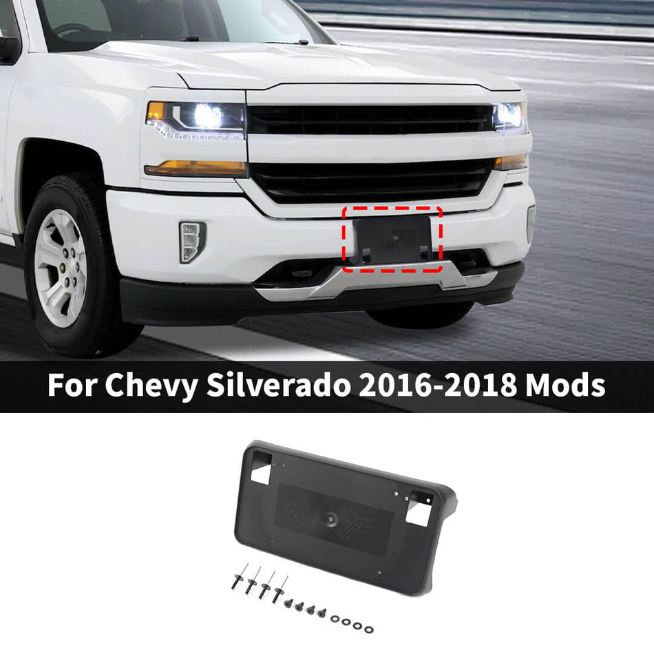 For 2016-2018 Chevy Silverado Front License Plate Holder Frame Mount Bracket