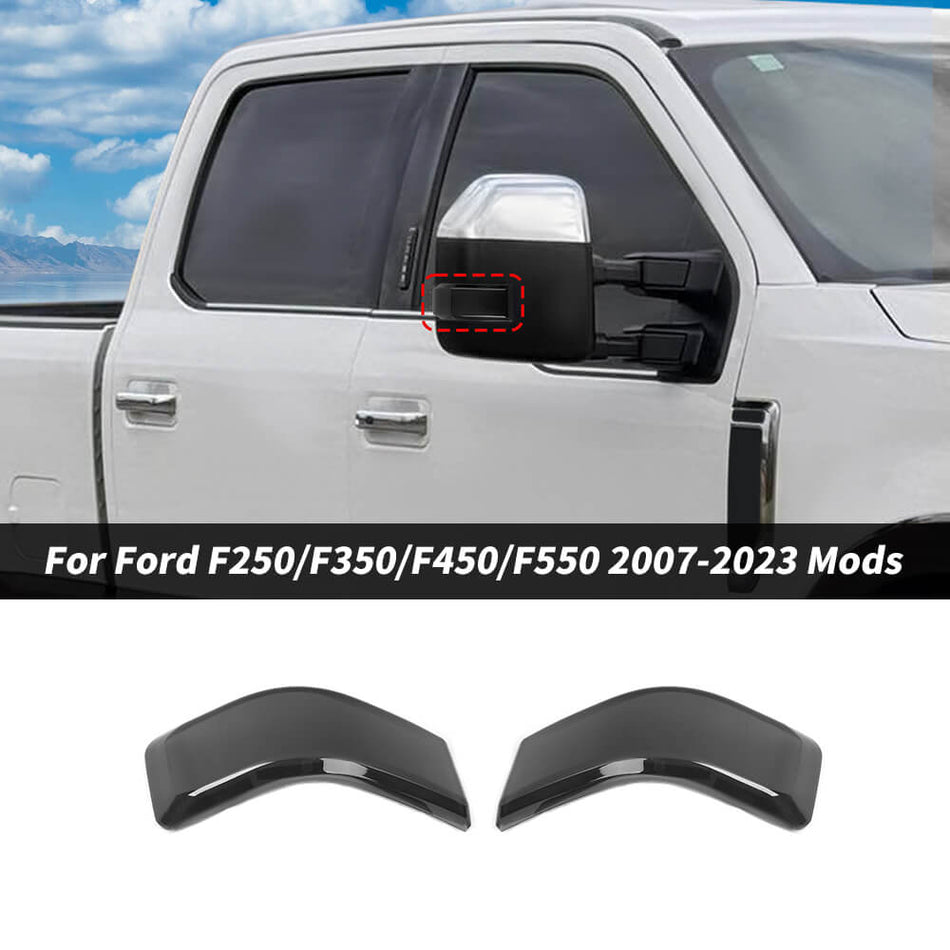 For 2017-2022 F250/F350/F450/F55 Smoked Black Rearview Mirror Turn Signal Light Trim Cover