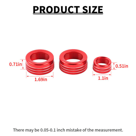 For 2024+ Chevy Colorado Center Console Dash GPS Knob Adjustment Ring Trim