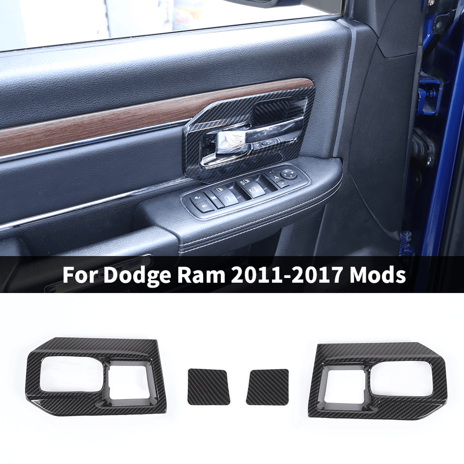 For 2011-2018 Dodge RAM Inner Door Handle Bowl Cover Car Trim (2 pcs)