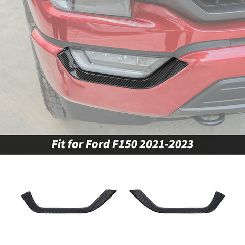 For 2021-2023 Ford F150 Front Fog Light Lamp Eyebrow Decor Cover Trim