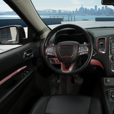 For 2014-2020 Dodge Durango Interior Center Console Dash Set Decor Cover Trims Kit