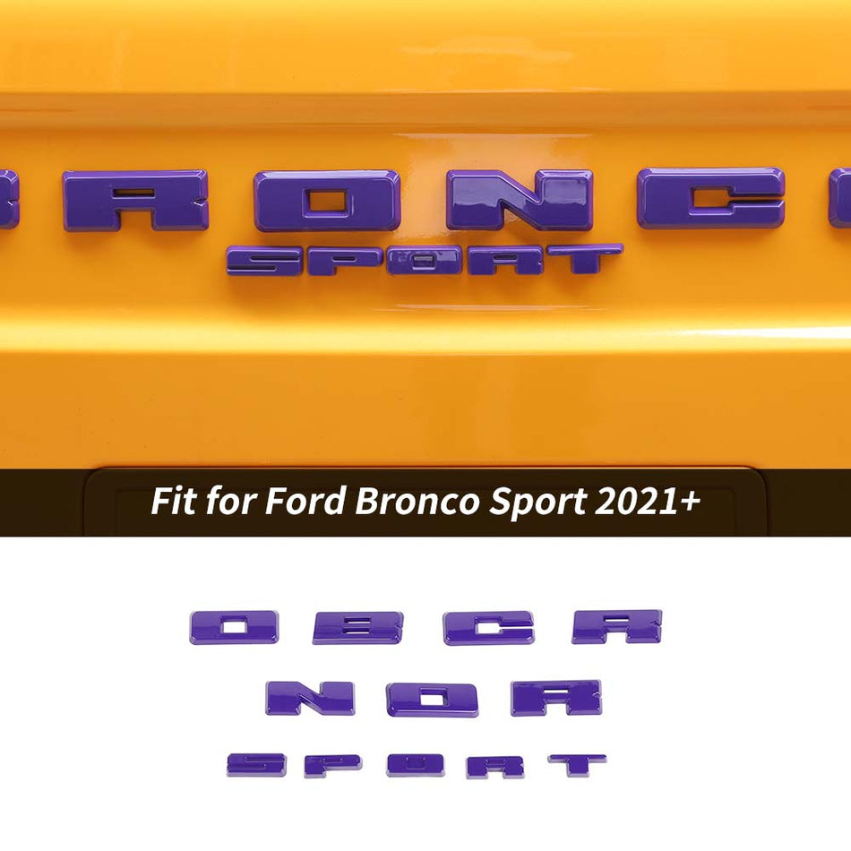 For 2021+ Ford Bronco Sport Rear Grille Logo Letters Decals Stickers Cover