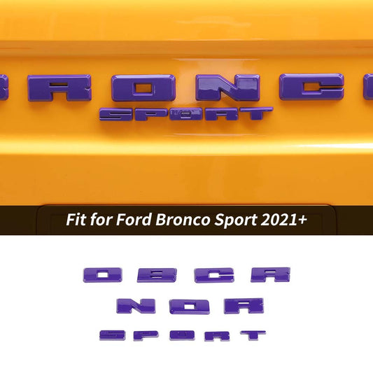 For 2021+ Ford Bronco Sport Rear Grille Logo Letters Decals Stickers Cover