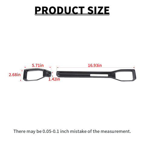 For Ford Mustang 2024+ Dashboard Vent Air Outlet Cover Kit Carbon Fiber