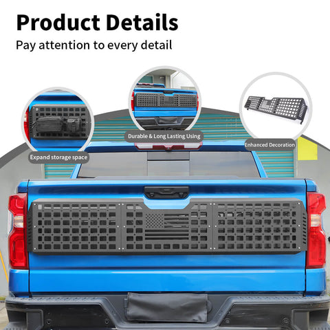 For 2022+ Chevy Silverado Rear Tailgate Extension Guard Plate Holder Frame