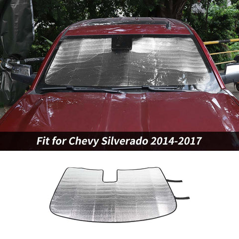 Front Windshield Sun Shade Sun Visor Cover For Chevrolet Silverado/GMC Sierra 2014-2017 Accessories | Cherocar