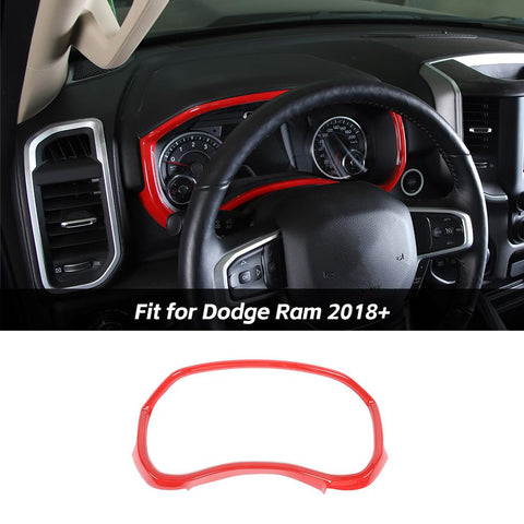 Dashboard Meter Trim Cover Decor Frame For Dodge Ram 2018+ Accessories | CheroCar