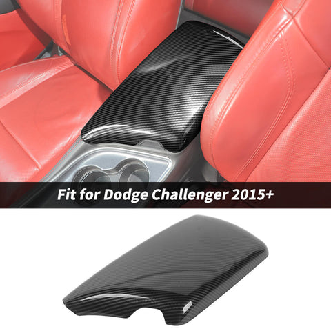 For 2015+ Dodge Challenger Console Armrest Box Panel Cover Trim Decor