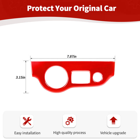 For 2010+ Dodge Charger/2015+ Challenger Interior Headlight Switch Button Decor Cover Trim